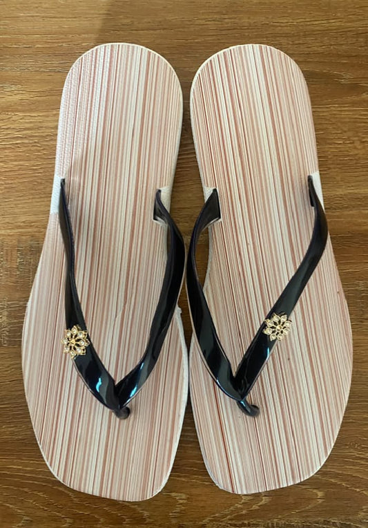 Luna Flip Flops lightweight casual footwear for women and everyday wear black