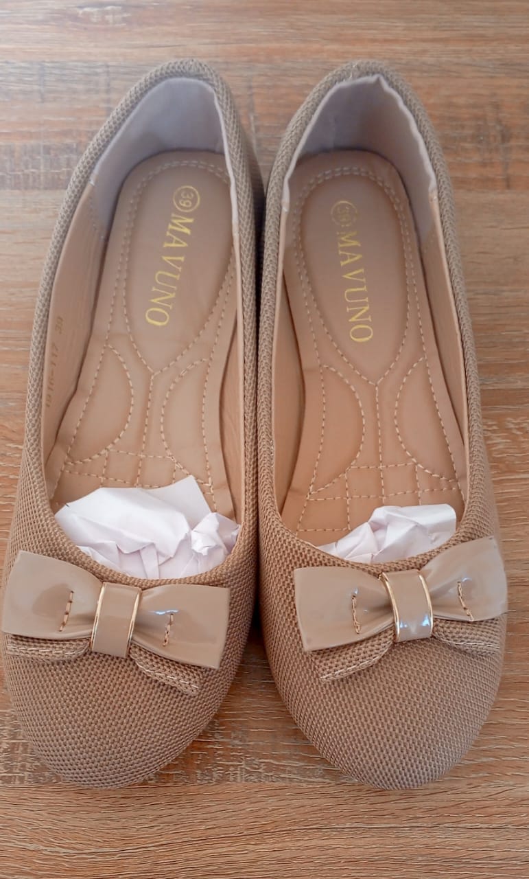 Brown Tana Classic Bow Ballet Flats with elegant bow detail and comfortable design