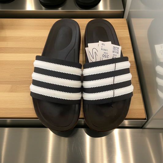 EcoPure Lennox Unisex Platform Slides – Triple-Stripe Chunky Sole