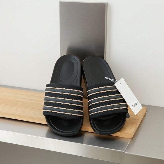 EcoPure Lennox Unisex Platform Slides – Triple-Stripe Chunky Sole