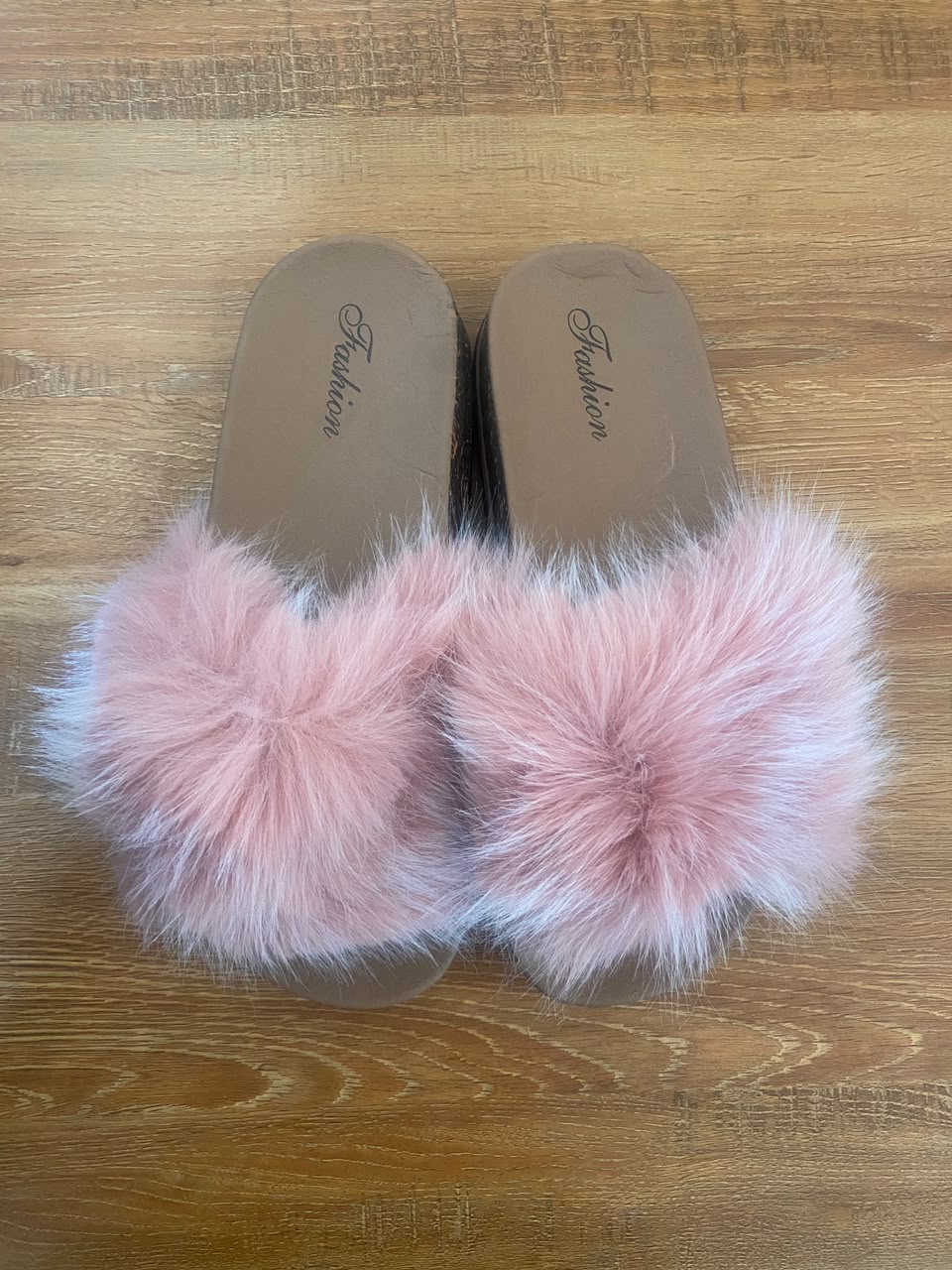Fashion Fluffy Faux Fur Slides – Women's