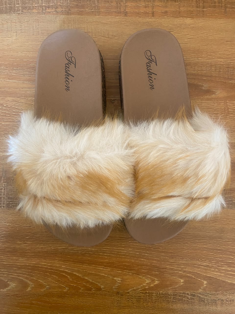 Fashion Fluffy Faux Fur Slides – Women's