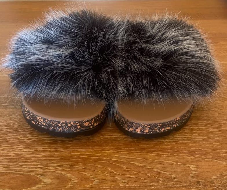 Fashion Fluffy Faux Fur Slides – Women's