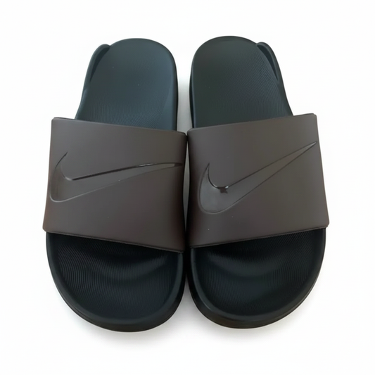 Dark Grey Nike Slides – Top Down