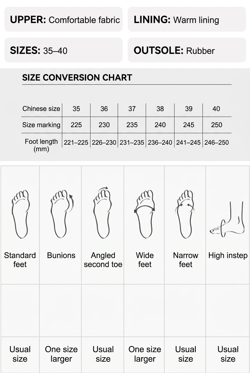 English shoe specifications, size chart and fit guide
