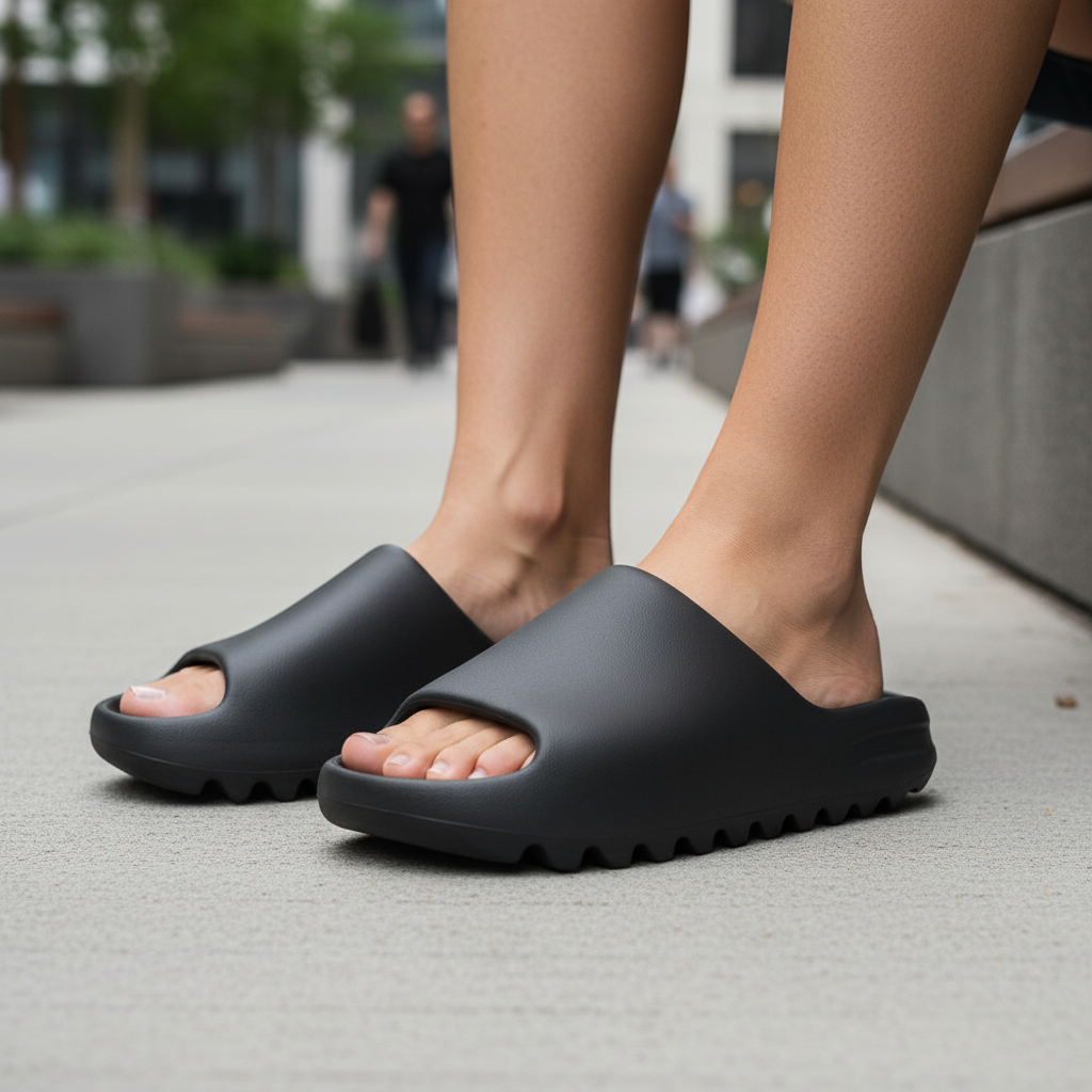 Foam Slide Black Lifestyle