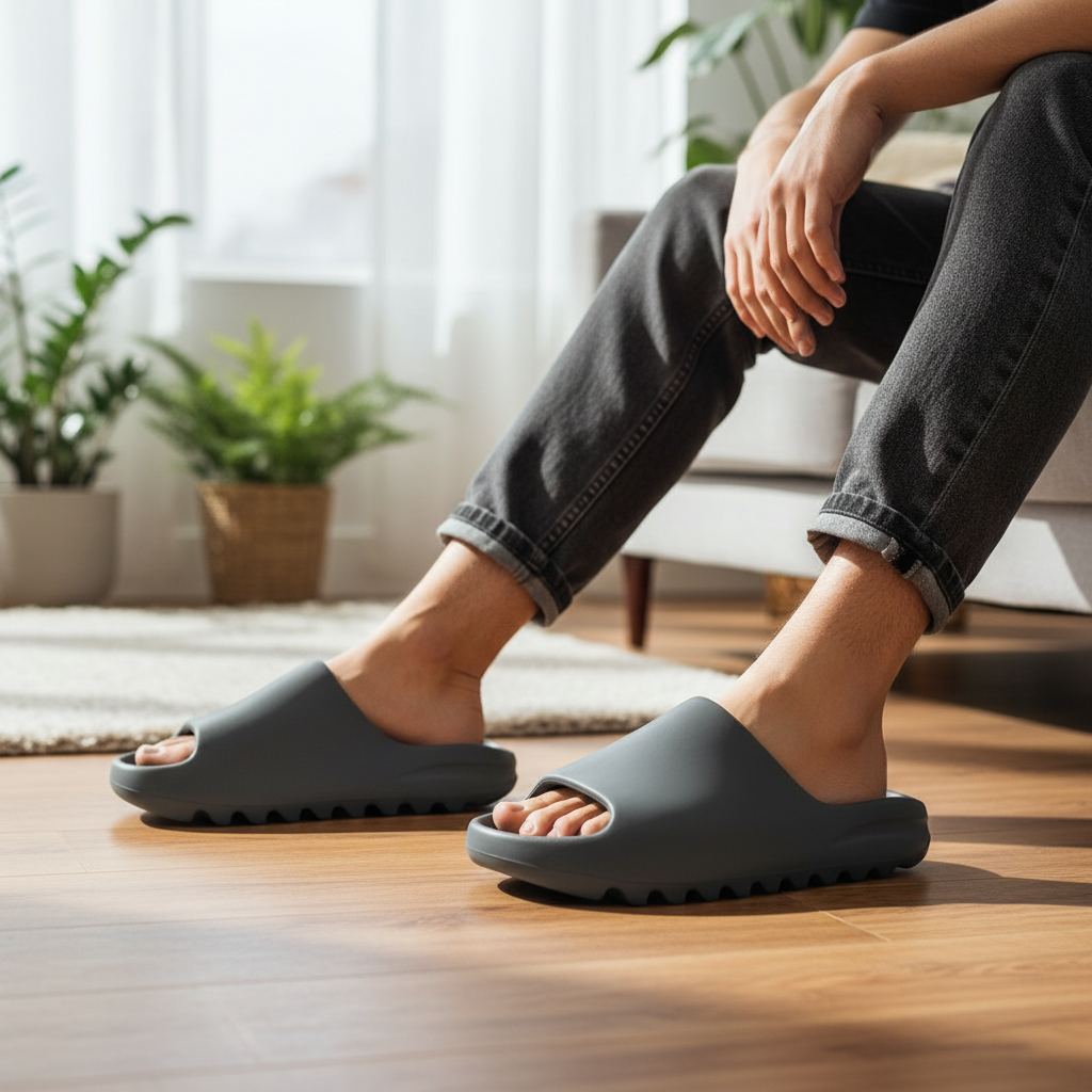 Foam Slide Gray Lifestyle