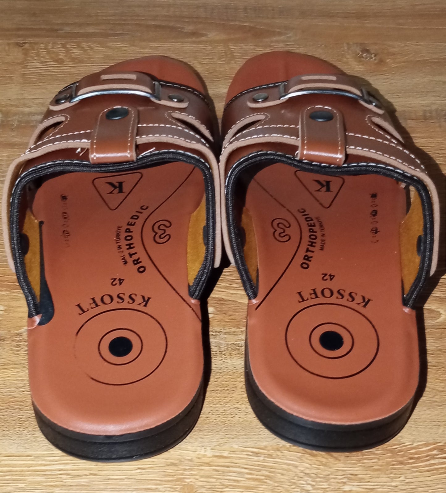 KS Soft Men's Orthopedic Leather Sandals