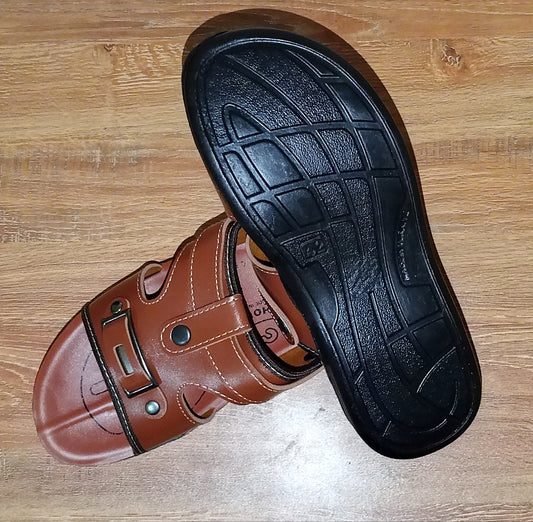 KS Soft Men's Orthopedic Leather Sandals
