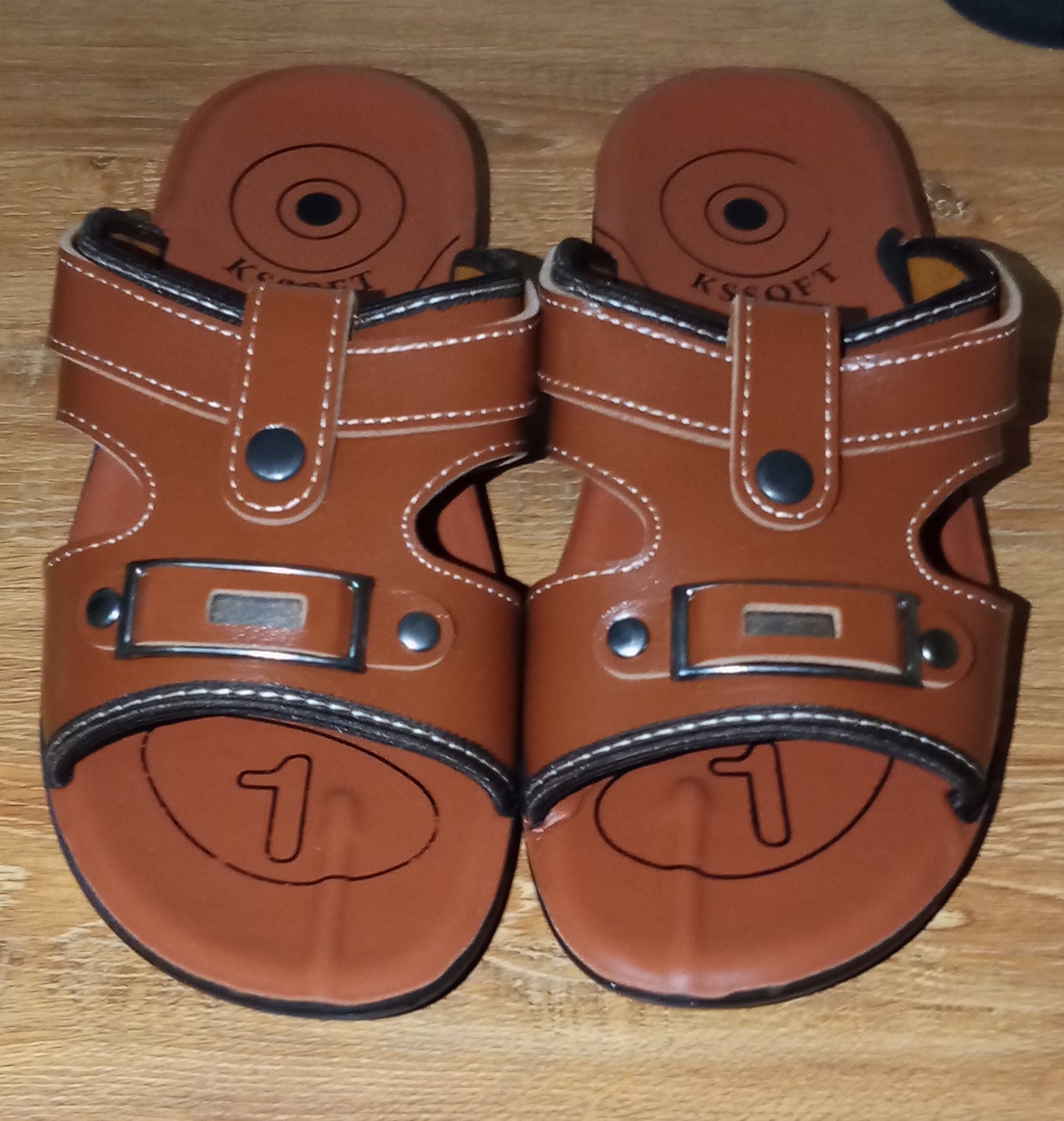 KS Soft Men's Orthopedic Leather Sandals