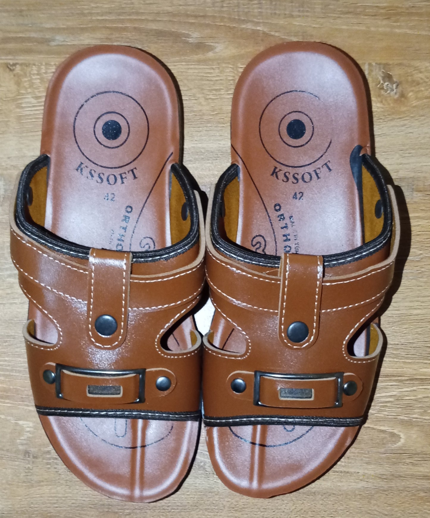KS Soft Men's Orthopedic Leather Sandals